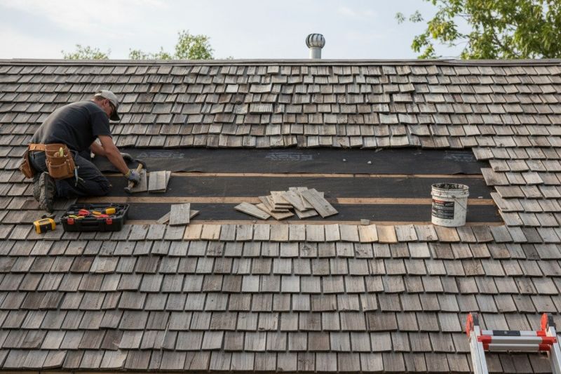 Wood Shake Roof Repair For Cracked, Split, And Rotting Shakes